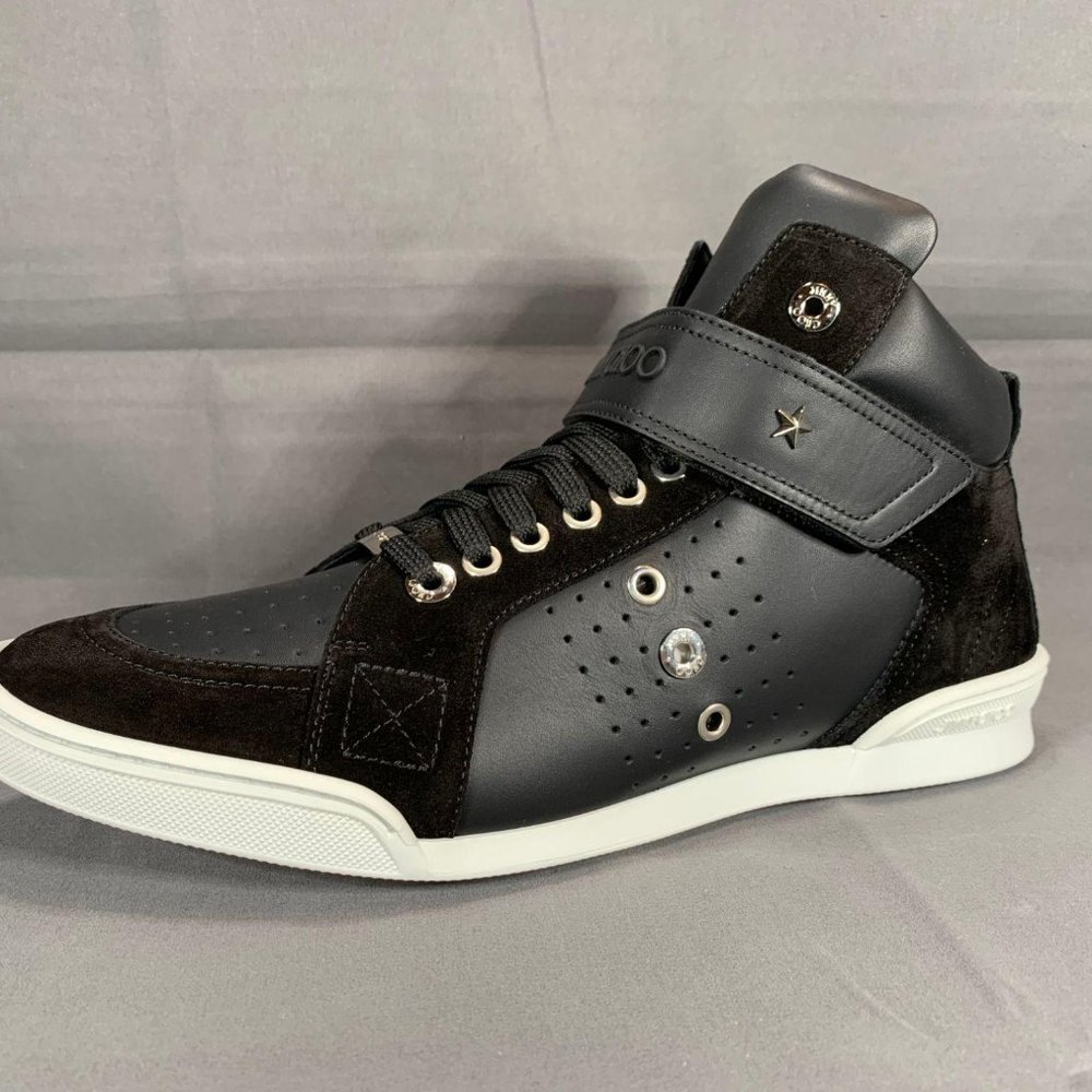 Jimmy Choo Mens Black Lewis Sneakers US 12 EU 45